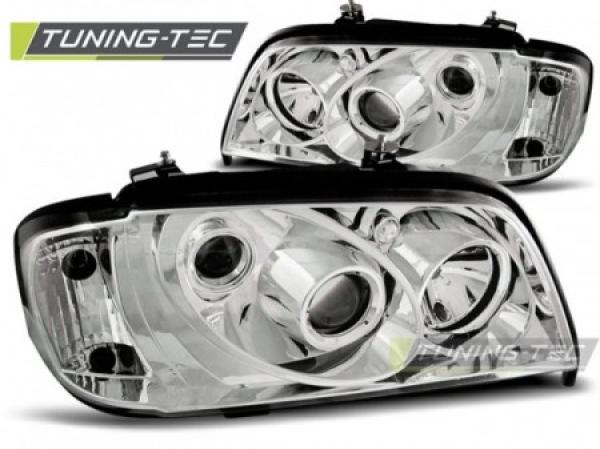 Klarglas Scheinwerfer für Mercedes Benz C-Klasse W202 93-00 chrom